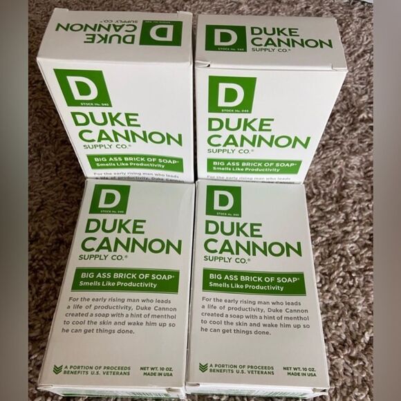 Duke Cannon Men’s Big American Brick Bar Soap Smells like Productivity Pack of 4 - Picture 1 of 3